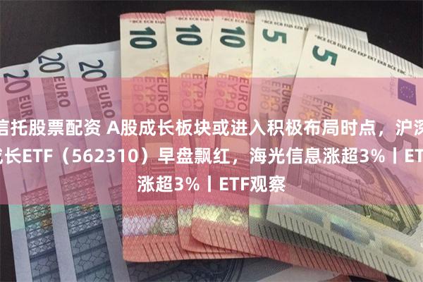 信托股票配资 A股成长板块或进入积极布局时点，沪深300成长ETF（562310）早盘飘红，海光信息涨超3%丨ETF观察