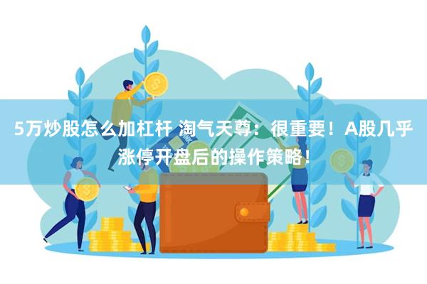 5万炒股怎么加杠杆 淘气天尊：很重要！A股几乎涨停开盘后的操作策略！