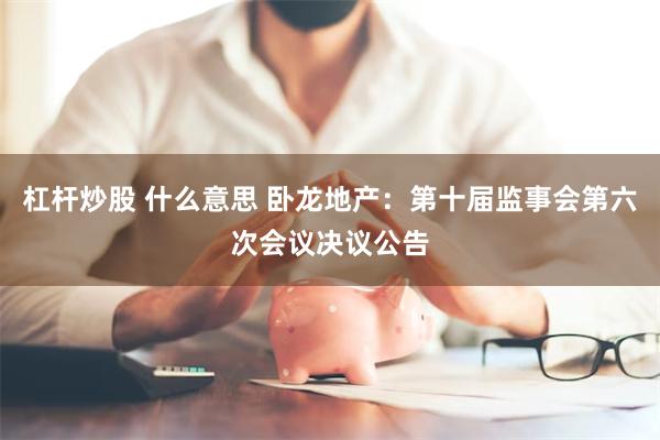 杠杆炒股 什么意思 卧龙地产：第十届监事会第六次会议决议公告